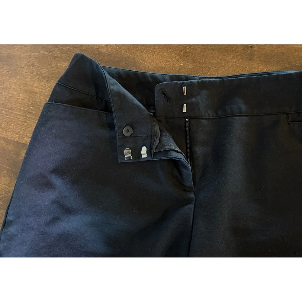 Lane Bryant Black Chino‎ Shorts Womens 14 Mid Rise Stretch Cotton Blend 8.5in